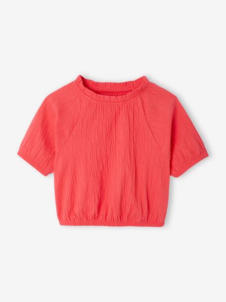 Crop Top for Girls coral+ecru+sage green - vertbaudet enfant 