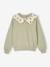 Sweat col fantaisie imprimé fille vert sauge - vertbaudet enfant 