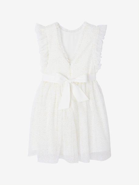 Robe de cérémonie en tulle fille blanc - vertbaudet enfant 
