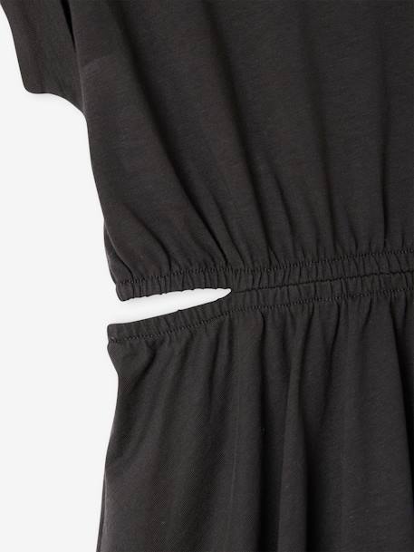 Robe fille avec ouvertures côtés anthracite+vanille - vertbaudet enfant 