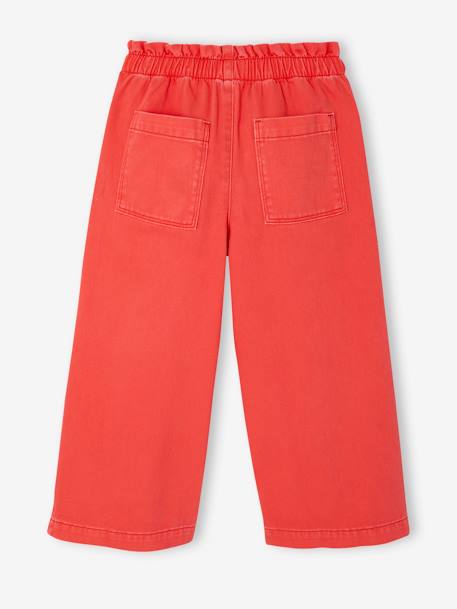 Pantalon fille large à pont marine+rouge - vertbaudet enfant 