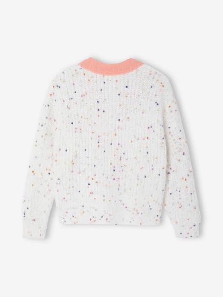 Girls' V-neck fancy knit cardigan multicoloured - vertbaudet enfant 