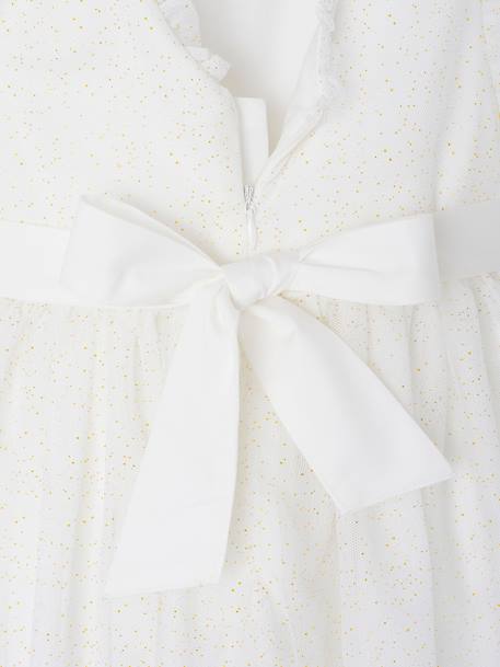 Robe de cérémonie en tulle fille blanc - vertbaudet enfant 
