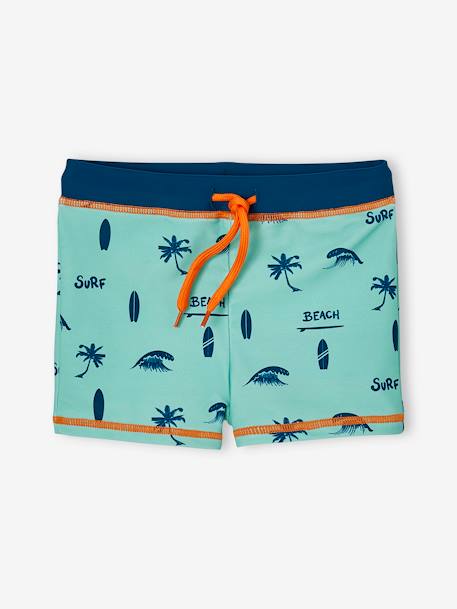 UV-Protection T-Shirt & Shorts Swim Set for Boys petrol blue - vertbaudet enfant 