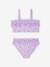 2-Piece Swimsuit with Smocked & Frilled Top, Frilled Bottoms, for Girls lilac - vertbaudet enfant 
