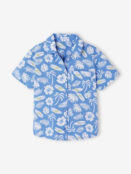 Printed Shirt for Boys azure - vertbaudet enfant 