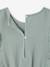 Frilly Cotton Gauze Playsuit for Girls ecru+sage green - vertbaudet enfant 