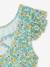 Floral Two-Piece Swimsuit for Girls sky blue - vertbaudet enfant 