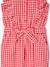 Gingham print frill romper for girls chequered red - vertbaudet enfant 