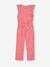 Gingham print frill romper for girls chequered red - vertbaudet enfant 