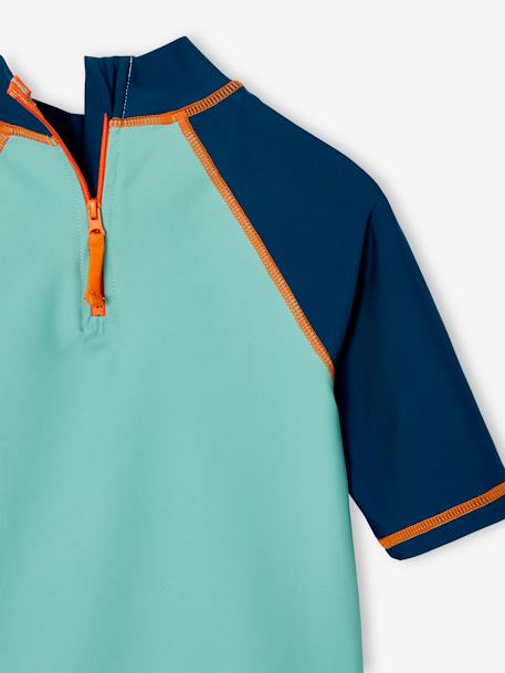 UV-Protection T-Shirt & Shorts Swim Set for Boys petrol blue - vertbaudet enfant 