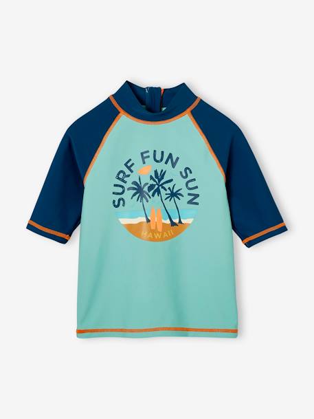 UV-Protection T-Shirt & Shorts Swim Set for Boys petrol blue - vertbaudet enfant 