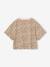 Cropped short-sleeved T-shirt for girls beige+ecru+rosy - vertbaudet enfant 