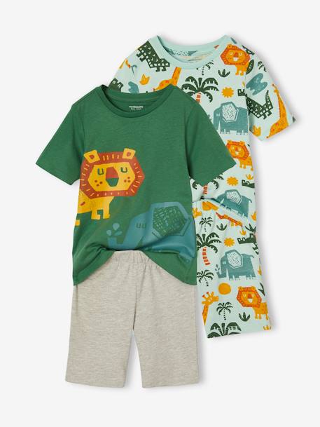 Pack of 2 Savannah Pyjamas for Boys petrol blue - vertbaudet enfant 