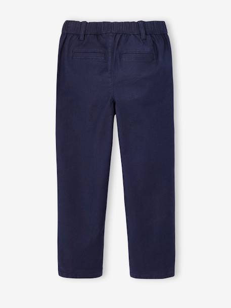 Pantalon garçon esprit chino facile à enfiler beige+marine - vertbaudet enfant 