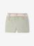 Paperbag Shorts with Belt for Babies grey green+rose - vertbaudet enfant 