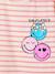 Smiley® World Striped T-Shirt striped pink - vertbaudet enfant 