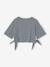 Striped short-sleeved t-shirt for girls with fancy bows navy blue - vertbaudet enfant 