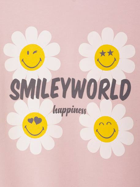 Sweat SMILEYWORLD Fille rose pâle - vertbaudet enfant 
