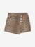 Asymmetrical Leopard Print Mini Skort for Girls, JONEN beige - vertbaudet enfant 