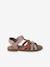 Leather Hook-&-Loop Sandals for Children, Designed for Autonomy multicoloured - vertbaudet enfant 