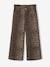 Wide-leg paperbag leopard print trousers for girls beige+chocolate+multicoloured+vanilla - vertbaudet enfant 