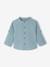 Shirt with Turn-Up Sleeves, for Babies grey blue+ochre - vertbaudet enfant 