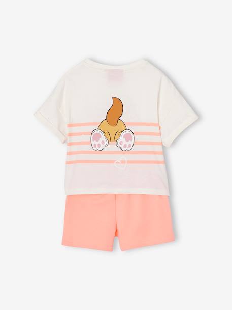Knotted T-Shirt & Shorts Combo, Paw Patrol® Skye coral - vertbaudet enfant 