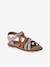 Leather Hook-&-Loop Sandals for Children, Designed for Autonomy multicoloured - vertbaudet enfant 