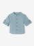 Shirt with Turn-Up Sleeves, for Babies grey blue+ochre - vertbaudet enfant 