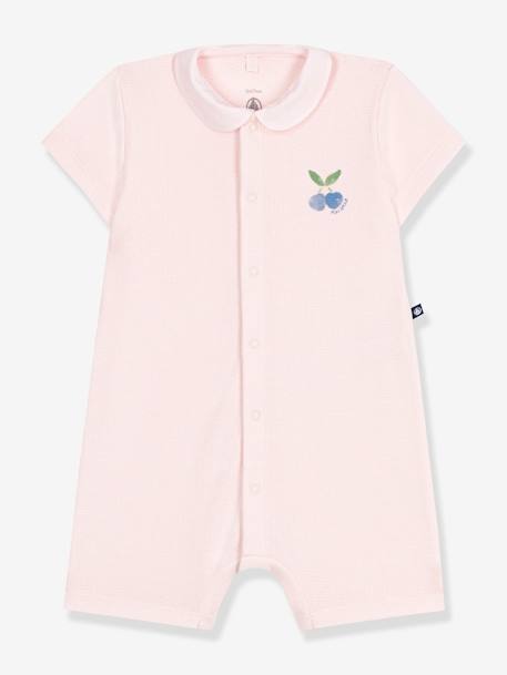 Playsuit with Peter Pan Collar for Babies, PETIT BATEAU blush - vertbaudet enfant 