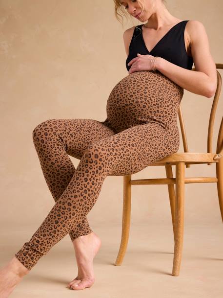 Leopard Print Leggings for Maternity beige - vertbaudet enfant 