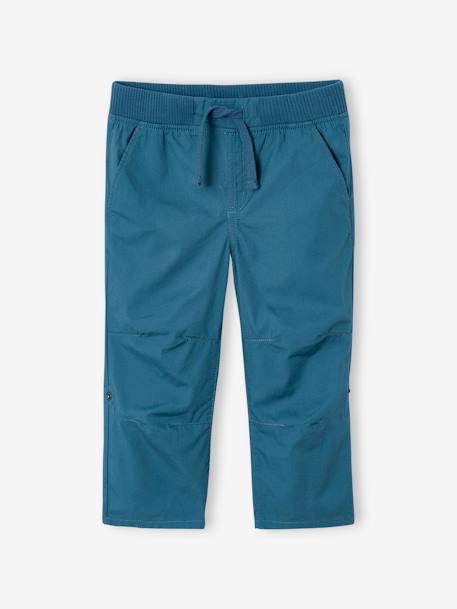 Lightweight roll-up trousers for boys petrol blue - vertbaudet enfant 