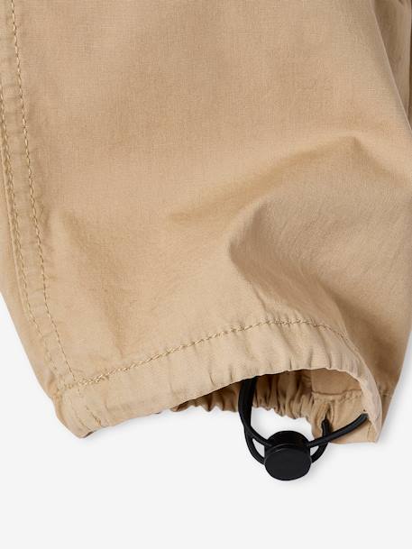Washed-Effect Parachute Trousers, JONEN beige - vertbaudet enfant 