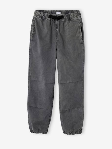Washed-Effect Parachute Trousers, JONEN anthracite - vertbaudet enfant 
