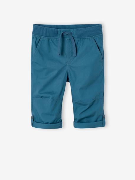 Lightweight roll-up trousers for boys petrol blue - vertbaudet enfant 