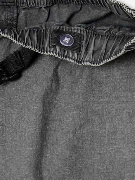 Washed-Effect Parachute Trousers, JONEN anthracite - vertbaudet enfant 