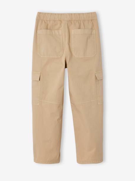Washed-Effect Parachute Trousers, JONEN beige - vertbaudet enfant 