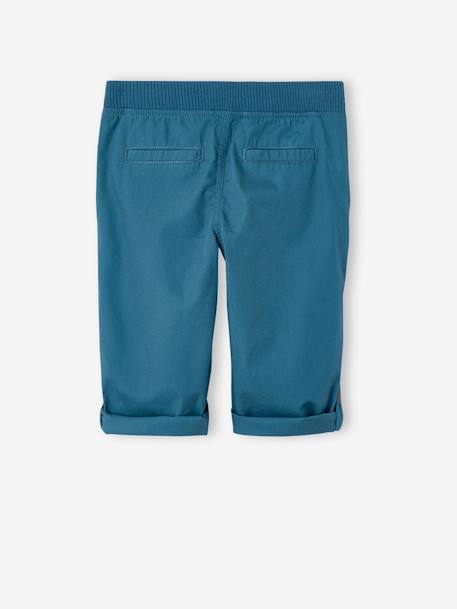 Lightweight roll-up trousers for boys petrol blue - vertbaudet enfant 