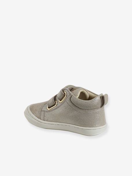 Chaussures premiers pas bébé velcro beige imprimé+bleu imprimé+bois de rose+bronze+lot rose+mauve+or+rose+rose imprimé+rose poudré+turquoise+vert imprimé - vertbaudet enfant 