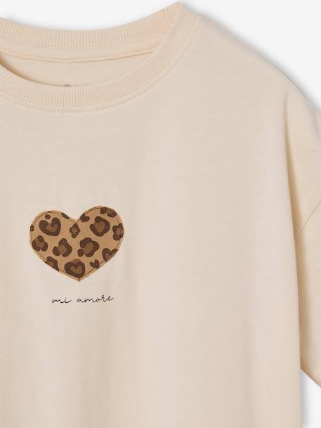 Short-sleeved printed T-shirt for girls anthracite+beige+pale yellow+sandy beige+vanilla - vertbaudet enfant 