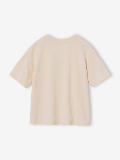 Short-sleeved printed T-shirt for girls anthracite+beige+pale yellow+sandy beige+vanilla - vertbaudet enfant 