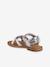 Leather Hook-&-Loop Sandals for Children, Designed for Autonomy silver - vertbaudet enfant 