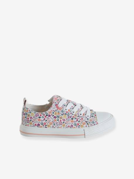 Lace-Up & Zip Canvas Trainers for Children, Designed for Autonomy blush - vertbaudet enfant 