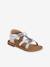 Leather Hook-&-Loop Sandals for Children, Designed for Autonomy silver - vertbaudet enfant 