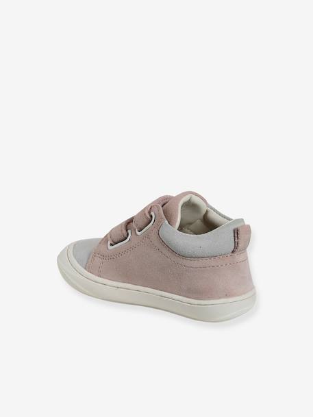 Chaussures premiers pas bébé scratch beige imprimé+bleu imprimé+bois de rose+bronze+lot rose+mauve+or+rose+rose imprimé+rose poudré+turquoise+vert imprimé - vertbaudet enfant 