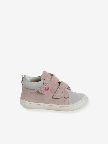 Chaussures premiers pas bébé scratch beige imprimé+bleu imprimé+bois de rose+bronze+lot rose+mauve+or+rose+rose imprimé+rose poudré+turquoise+vert imprimé - vertbaudet enfant 
