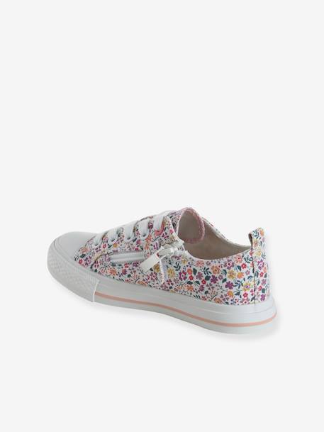 Lace-Up & Zip Canvas Trainers for Children, Designed for Autonomy blush - vertbaudet enfant 