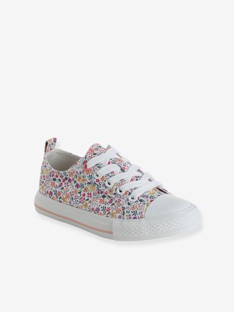 Lace-Up & Zip Canvas Trainers for Children, Designed for Autonomy blush - vertbaudet enfant 