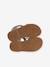 Pair of Leather Hook-&-Loop Sandals for Children, Designed for Autonomy printed beige - vertbaudet enfant 